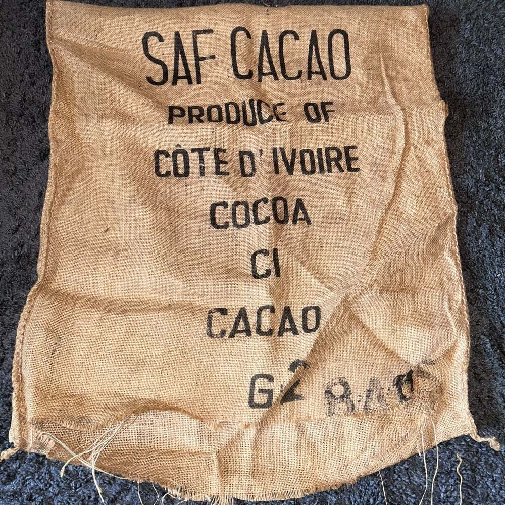 Vintage Cafe S&D Cote D'Ivoire Cocoa 65.7 KG Large Sack Cacao Coffee Shop